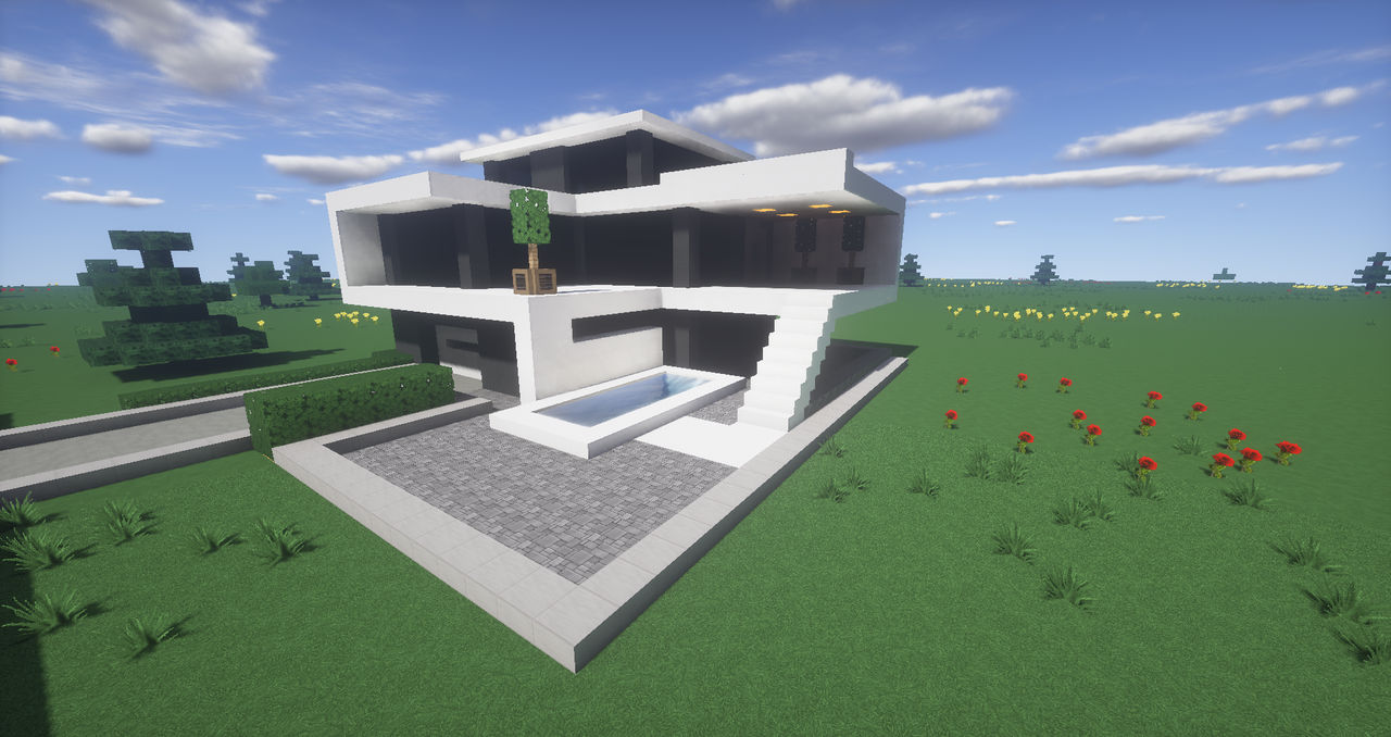 images Modern Pond Minecraft minecraft modern house by