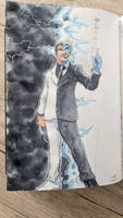 Harvey Dent aka Twoface - watercolors