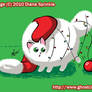 Static Cat Christmas card