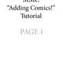 MMC Tutorial2 -'Adding Comics'