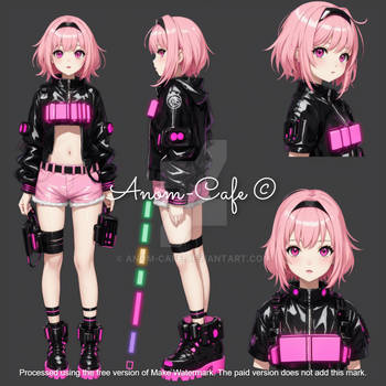 [OPEN] ADOPT #22: Character - Pink Cyberpunk Girl