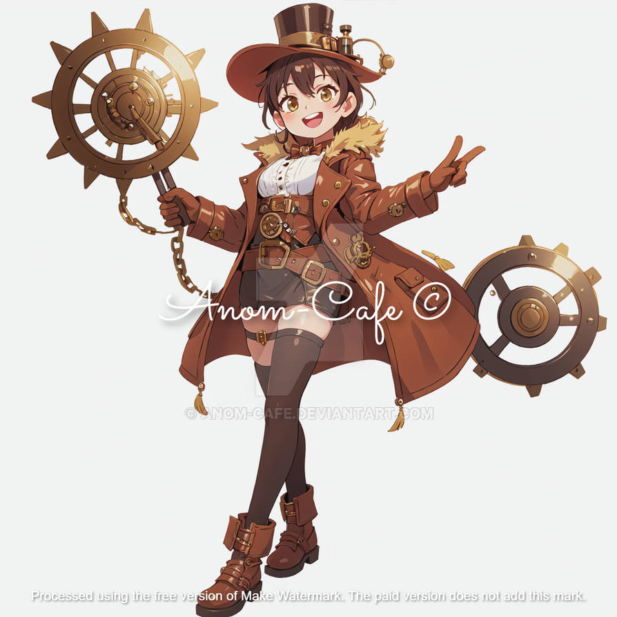 [OPEN] ADOPT #49: Character - Brown Steampunk Girl