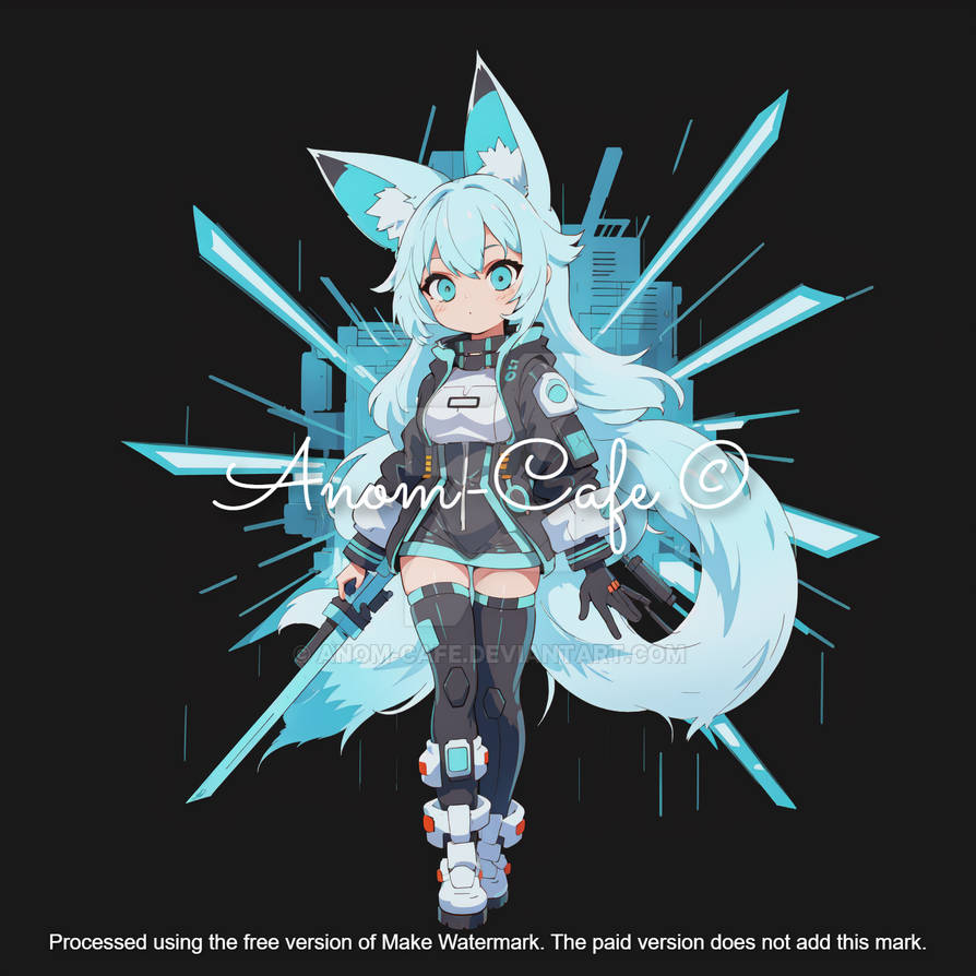 [CLOSED] ADOPT #53 Character - Cyberpunk Wolf Girl