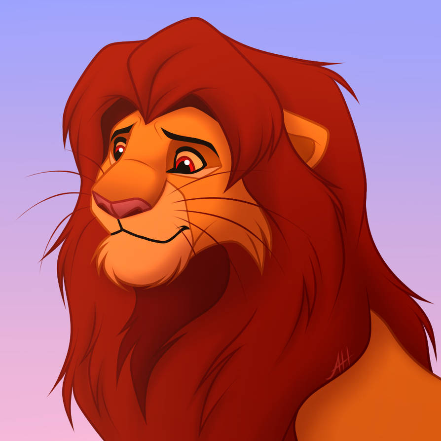 Simba Portrait by AlfredHawk on DeviantArt