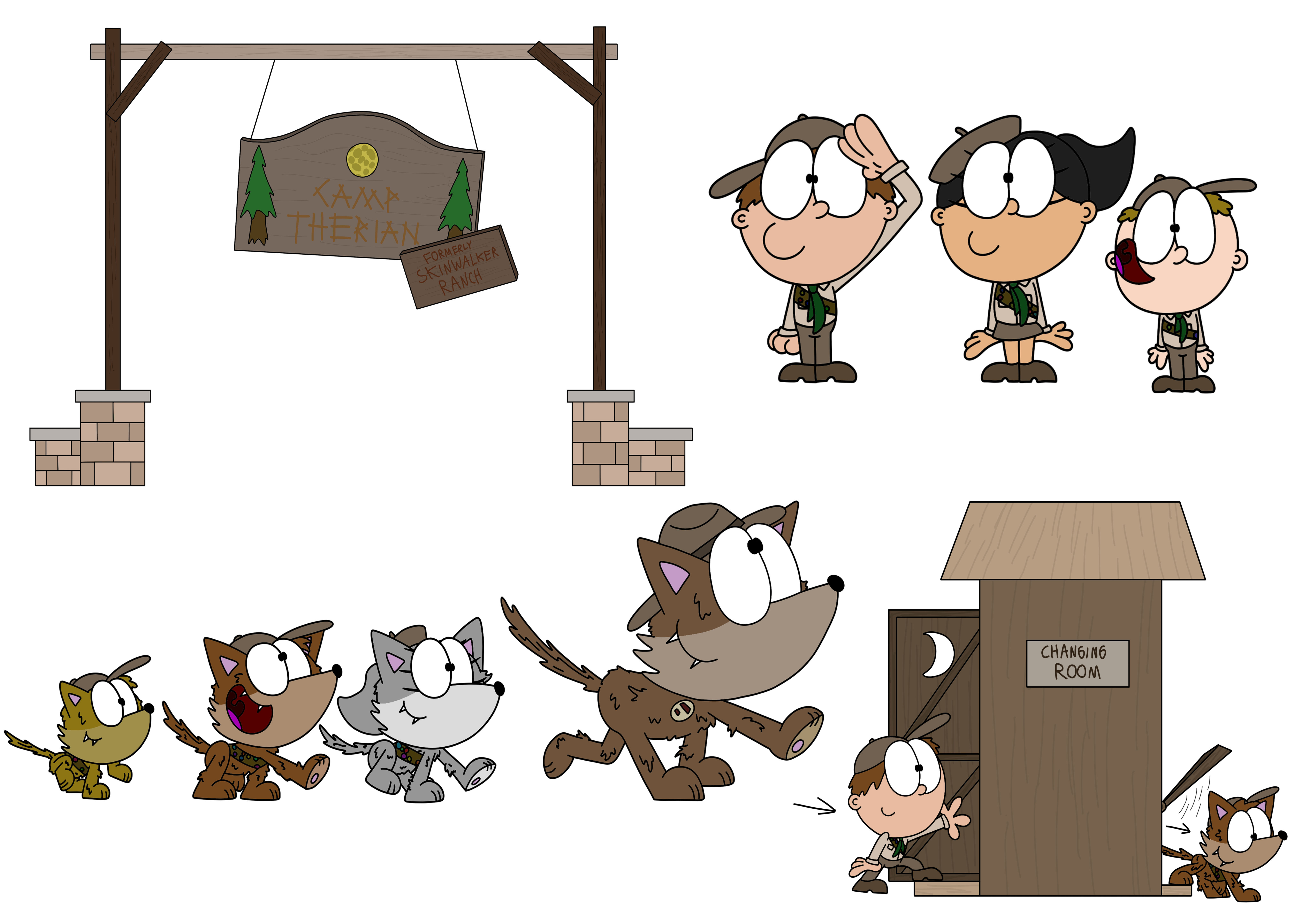 Werewolf Scampering Werewolf Camp by AxelGripp on DeviantArt