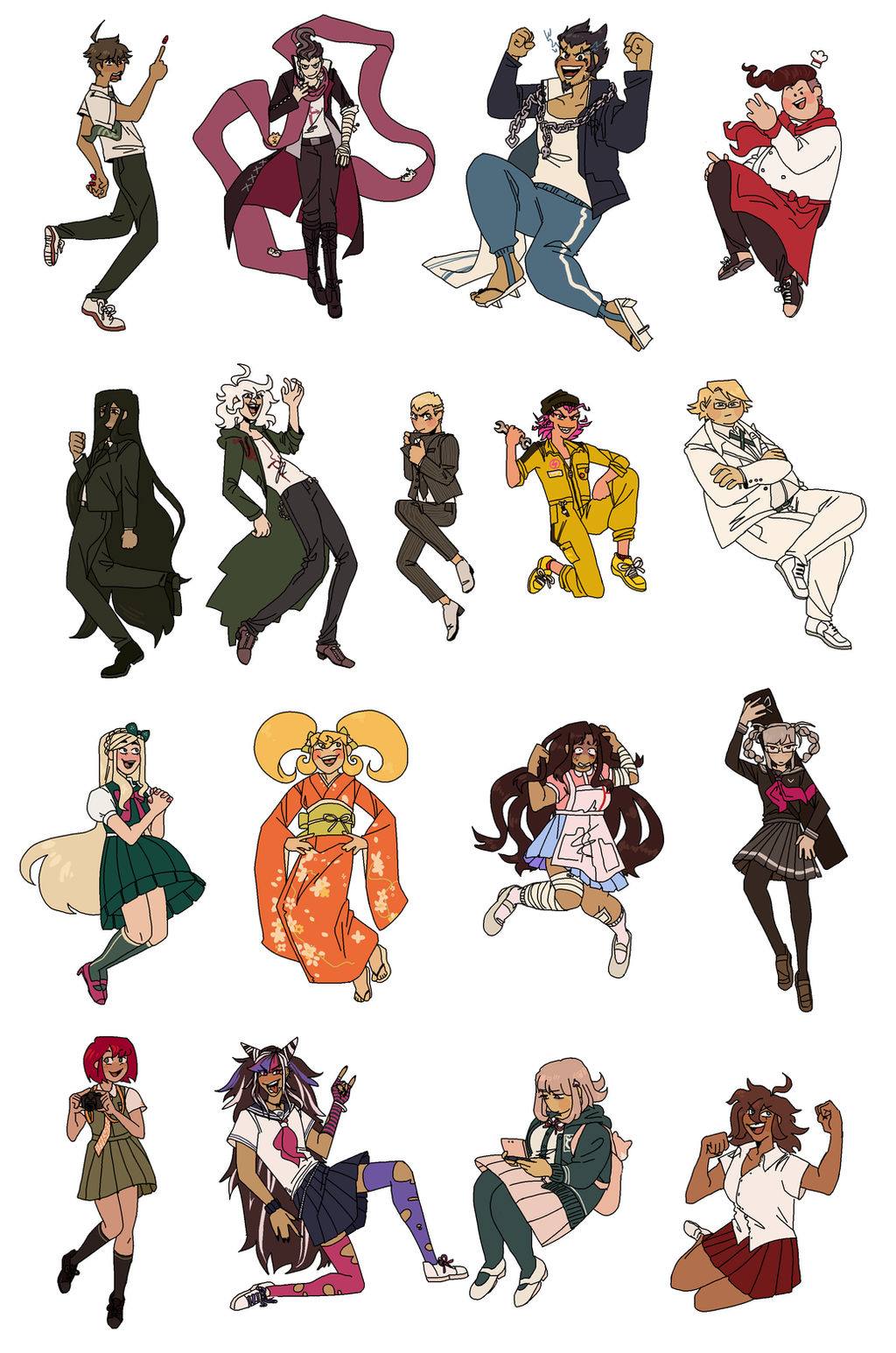 every sdr2 character by fromfelidae on DeviantArt