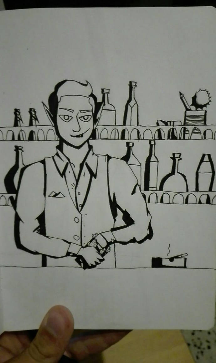 Elf Barkeep by CreepyViking on DeviantArt