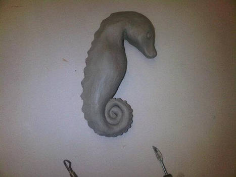 Seahorse being sculpted WIP