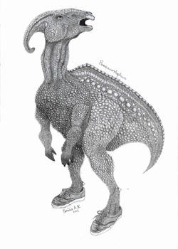 Parasaurolophus with sneakers