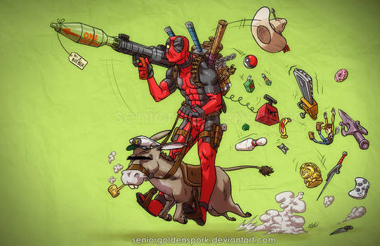 Deadpool On A Donkey