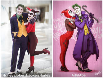 Harleys Joker and Jokers Harley Cosplay