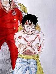 Luffy Execution by Dika-Brew