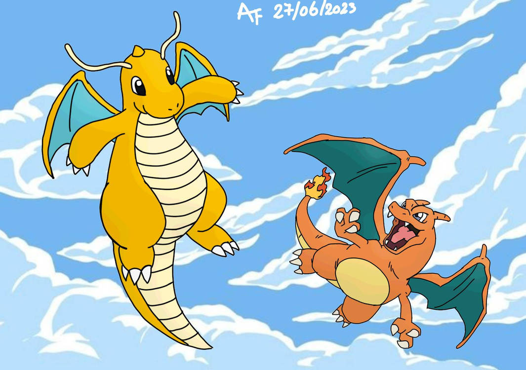 Dragonite and Charizard by Psy-Draak on DeviantArt