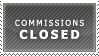 Commissions closed stamp