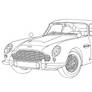 Aston Martin DB5 - lineart