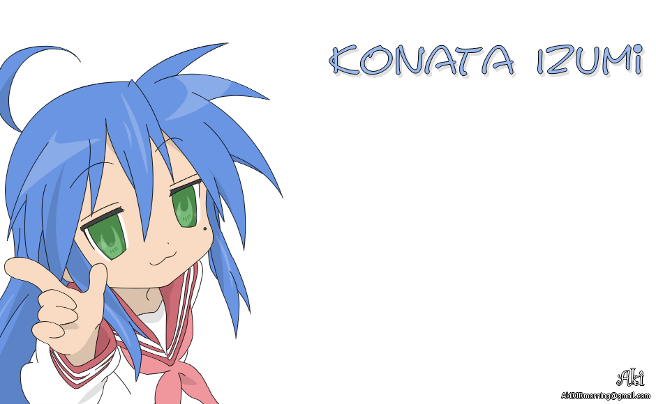 Animation Background Shading Konata Izumi poster - no background version by AkiOrinoco on DeviantArt