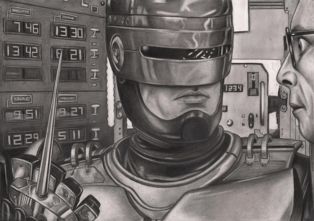 Robocop Graphite Drawing