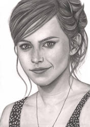 Emma Watson Graphite portrait by Pen-Tacular-Artist