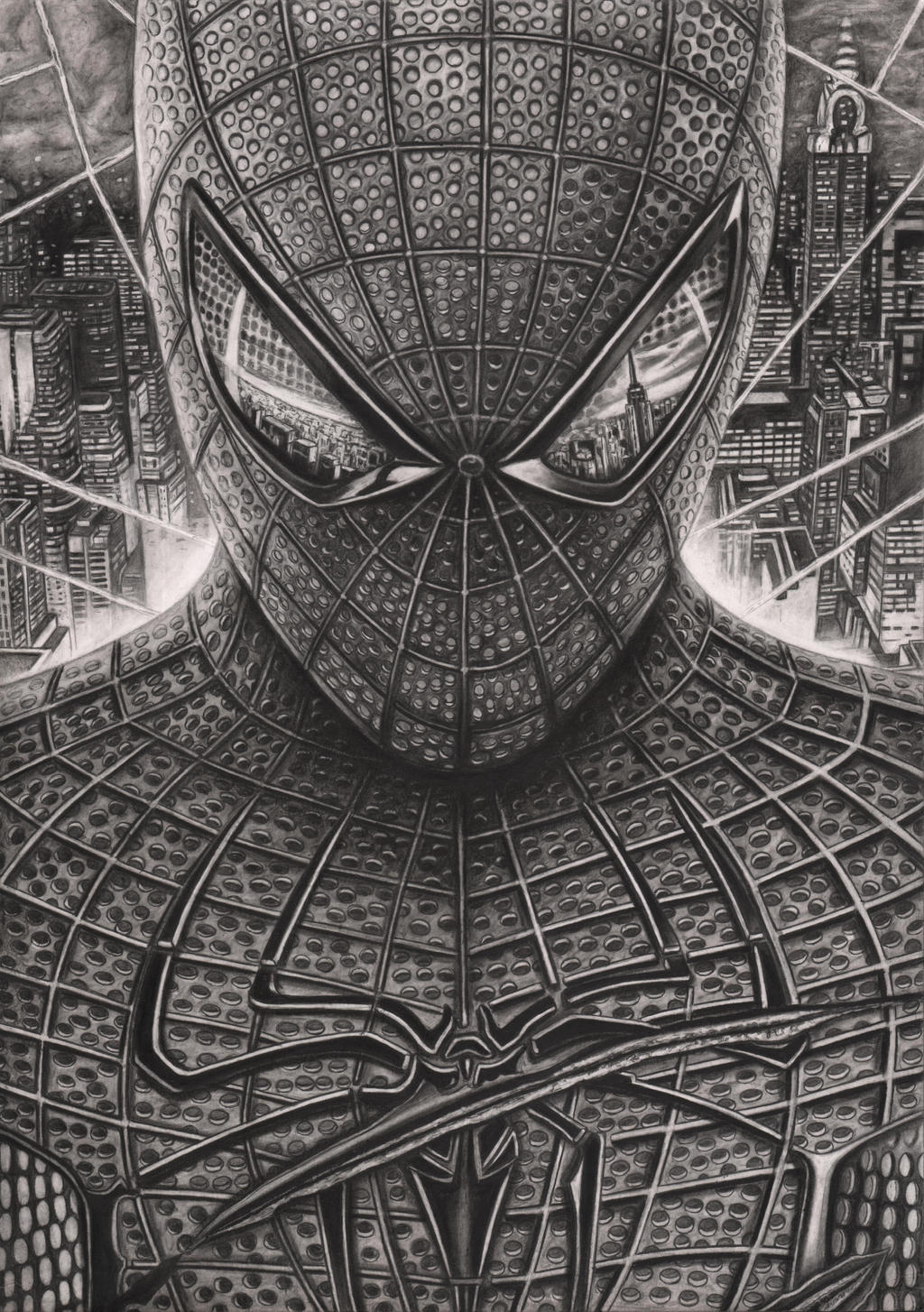 'Spiderman' Graphite Drawing