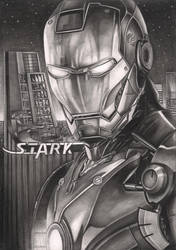 'Iron Man' graphite drawing