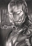 'Iron Man' graphite drawing by Pen-Tacular-Artist