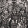 'The Avengers' graphite drawing