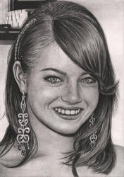 'Emma Stone' graphite portrait