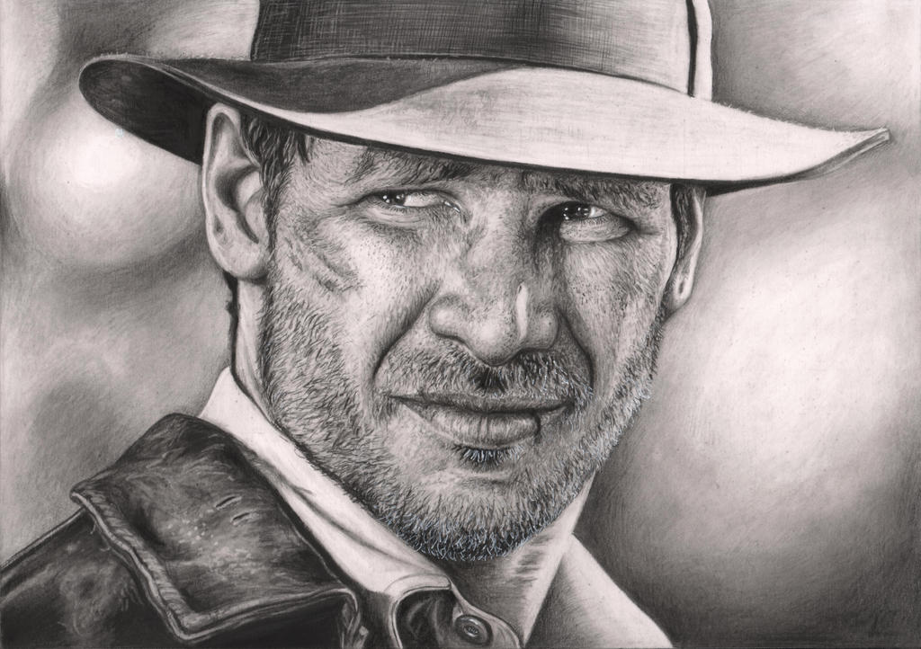 'INDIANA JONES' Harrison Ford  graphite drawing