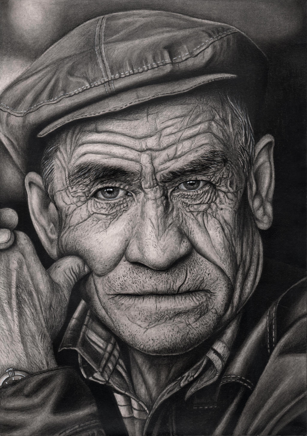 'OLD MAN' graphite drawing