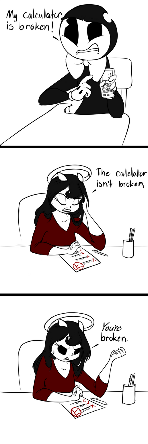 Calculation Deviantart ask-the-dancing-demon Comic: Calculator by The-Purple-Gremlin on DeviantArt