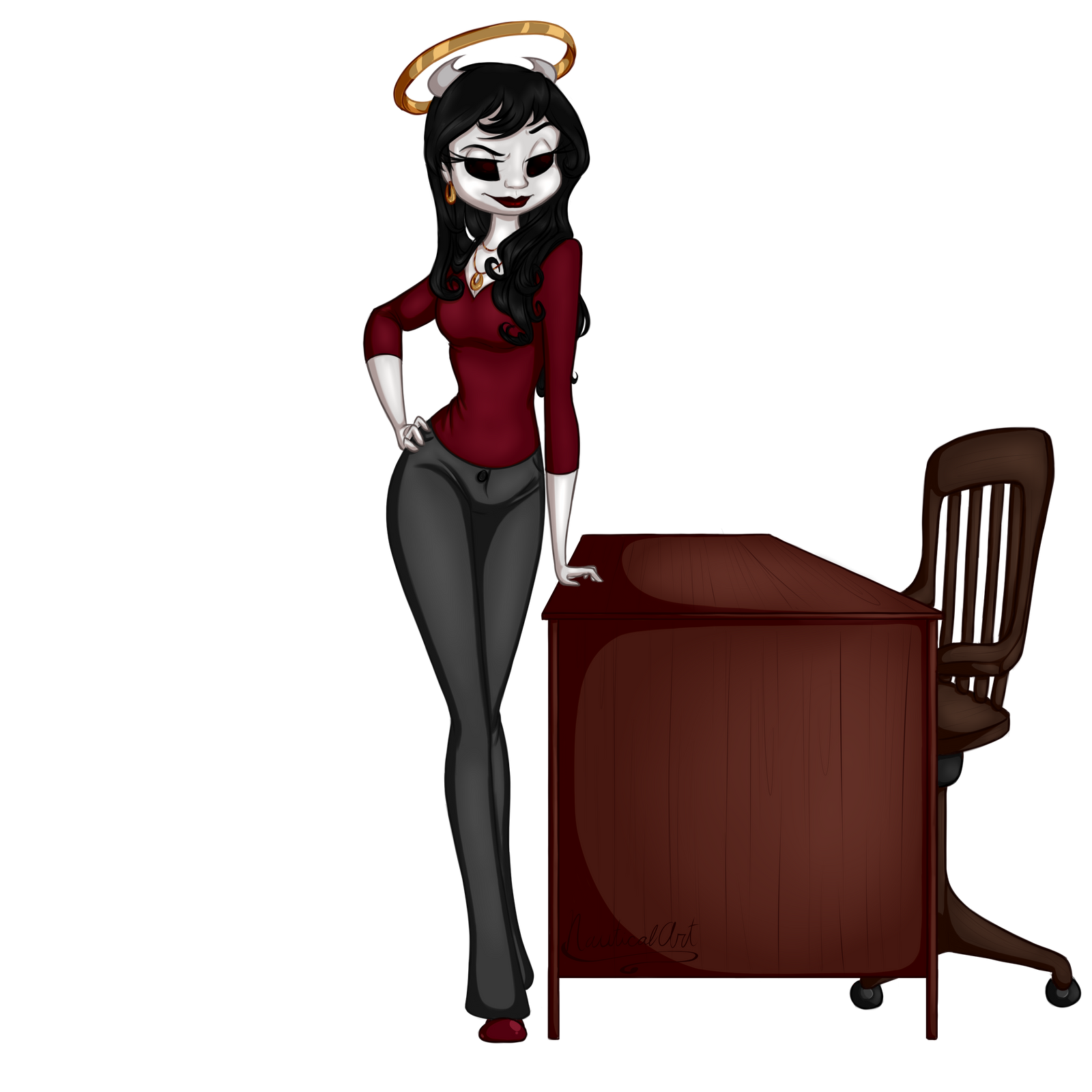 Angelic Teacher-Lady by The-Purple-Gremlin on DeviantArt