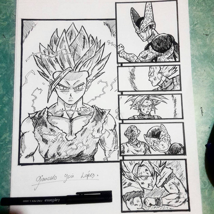 Gohan Writing Gohan by gyarin1 on DeviantArt