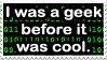 Geek before it was cool stamp