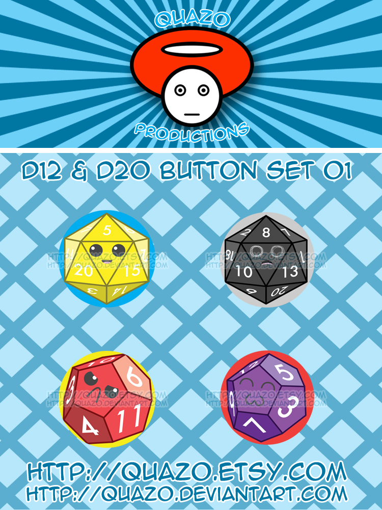 D12 and D20 4-button Set 01