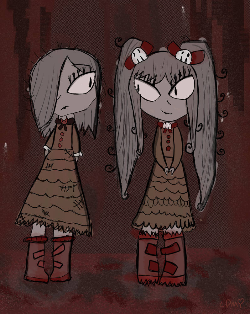 Lily and Molly the creepy twin sisters by chanelworld8 on DeviantArt