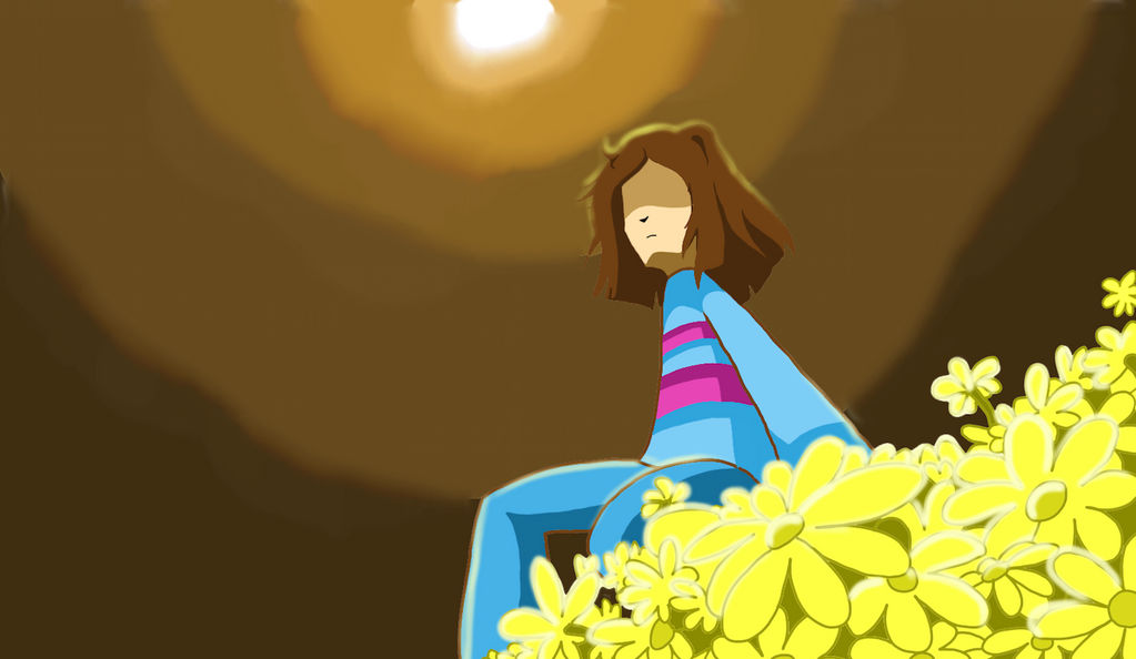 Frisk down the hole by tabithaillustrations on DeviantArt