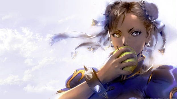 Chun Li (art by Akiman) - wallpaper