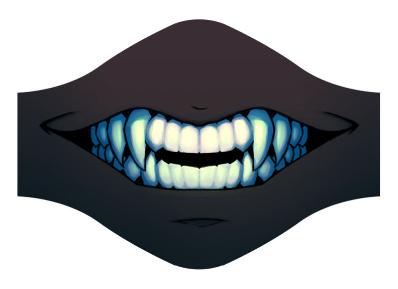 Toothy smile fitted mask by SkadefroDane on DeviantArt