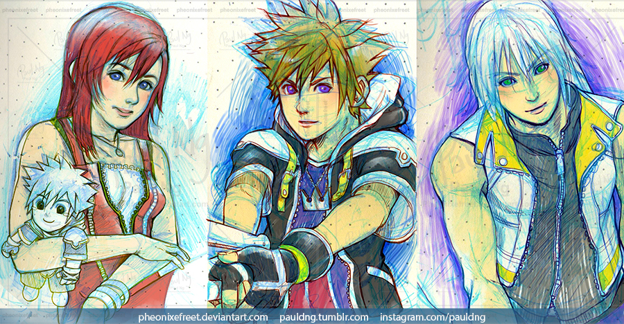 WIP - Kingdom Hearts Kairi, Sora and Riku