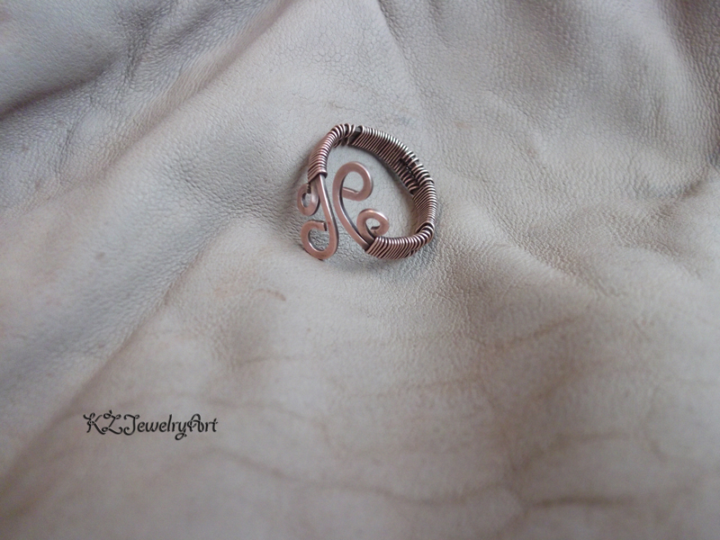 Wire wrapped copper ring
