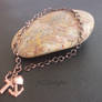 Copper infinity charm bracelet faith hope love