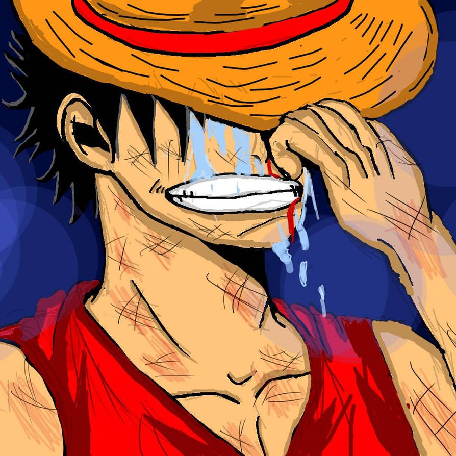 Luffy crying by Xdrebrenan on DeviantArt