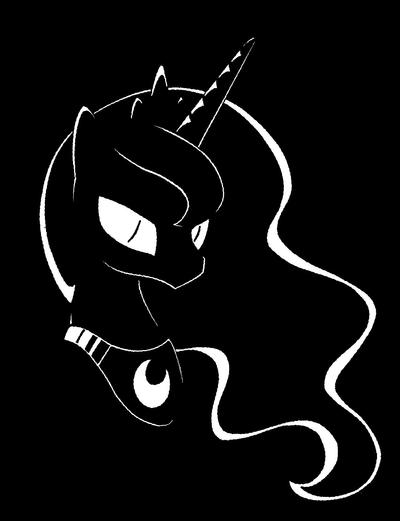 B/W Princess Luna