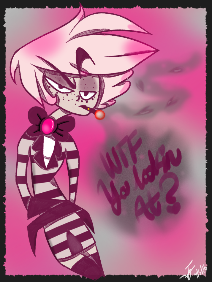 Annoyed Human Angel Dust By Elsilentartist On Deviantart