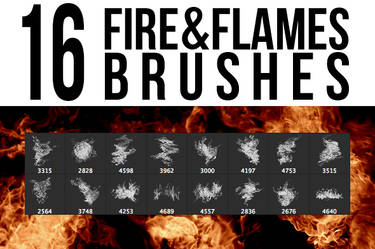 16 Fire + Flames Brushes