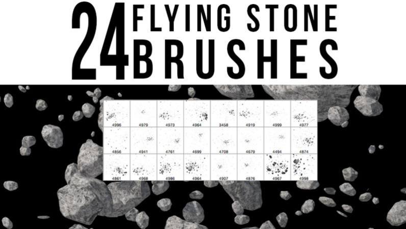 24 Flying Stone Brushes