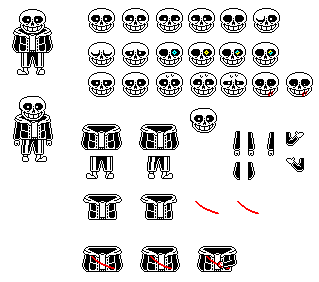 Sans Battle Sprite Extrusion - 3D model by SpringingTraps