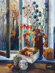 Autumn At The Kitchen Window by BarbaraPommerenke