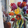 Studio Corner With Tulips