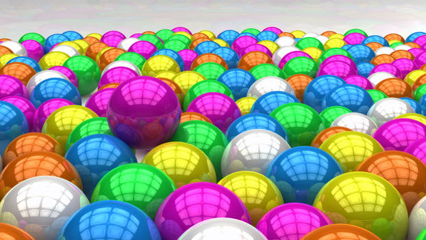 3D Glossy Colourful Balls!